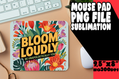 JOYFUL desk pad Sublimation Art, Flower Quote Product Image 1