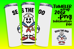 Custom 20oz Tumbler Wrap Download , Funny Ghost Product Image 1