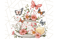 Cottagecore Kitchen Clipart, Vintage Country Floral Kitchen Product Image 2