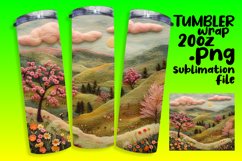 Elegant 3D Summer Landscape Wrap Sublimation Product Image 1