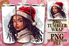 Happy Journeys 20oz tumbler wrap, Xmas Girl Product Image 1