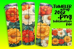 Radiant Flower Bliss 20oz Tumbler Wraps - Sublime Sublimatio Product Image 1