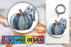 Playful Car Coasters Sublimation, Pumpkin Watercolor Product Image 1