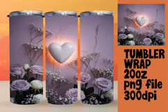 GORGEOUS 20oz Sublimation Template , 3D Heart Product Image 1