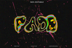 Neon FADE Text Design with Glitch Effect Product Image 1