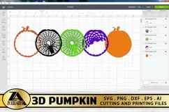 3D PUMPKIN SVG PNG EPS DXF JPG Cutting and Printing Files Product Image 2