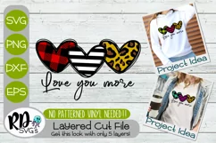 Love You More - A Layered Valentines Day Cricut SVG Product Image 1