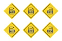 Set Of File Formats Icons Product Image 1