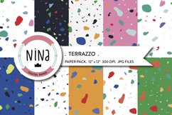 Terrazo digital paper, terrazzo wrapping paper, granite Product Image 1