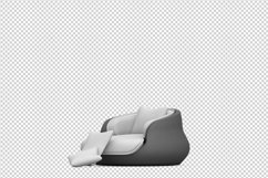 Isometric Arm Chair 3D isolated render Product Image 1