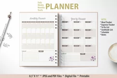 Floral Watercolor Daily Weekly Monthly and Yearly Planner Product Image 2
