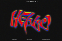 Glowing HELLO Text Design with Neon Effect Product Image 1