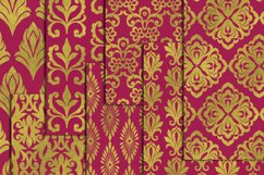 Gold Pink Damask, Pink Damask paper, GOLD WEDDING PAPER Product Image 3