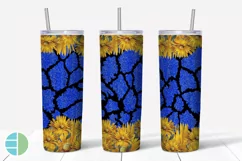 Skinny Tumbler Sublimation Design - Sunflower Leopard Print Product Image 7
