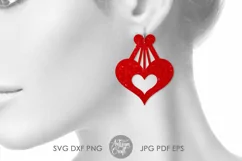 Heart earrings SVG | laser cutting | Valentine's Day SVG Product Image 3