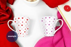2 Latte Mugs Mockup Valentine's Day PSD JPG full wrap mockup Product Image 3