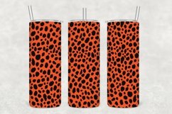 Tangerine Leopard Pattern Tumbler Sublimation Product Image 1