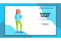Woman Doubt Thinking Difficult Question Vector Product Image 1
