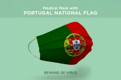 Mask with poland portugal qatar romania Nation Flags Product Image 3