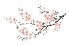 Watercolor soft bouquet with green leaves Product Image 1