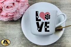 Valentines SVG Love Heart Paw SVG Valentine's Day SVG Product Image 3