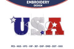 USA Patriotic 4th of July machine embroidery design Product Image 1