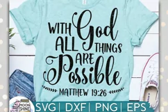 With God All Things Are Possible SVG DXF PNG EPS Product Image 1