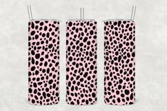 Tea Rose Leopard Pattern Tumbler Sublimation Product Image 1