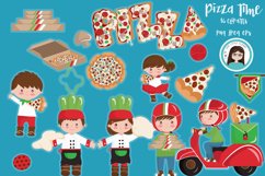 Pizza time Cliparts Product Image 1