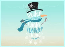 Walking In A Winter Wonderland Snowman SVG DXF EPS PNG files Product Image 3