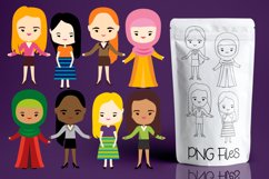 Ethnic Woman Characters, People Illustrations Product Image 3