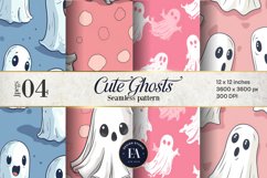 Cute Ghost Pattern, Spooky ghosts paper Product Image 1