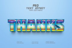 Thanks 3d Text Effect PSD File Product Image 1