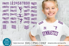 Gymnastics svg, Gymnast SVG, tumbling svg icon, leap, flip Product Image 1
