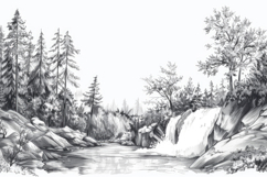 Black and White Nature Background Wallpaper Product Image 1