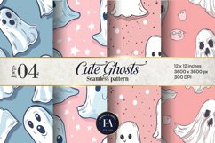 Cute Ghost Pattern, Spooky ghosts paper Product Image 1