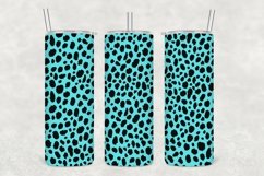 Blue Shade Leopard Pattern Tumbler Sublimation Product Image 1