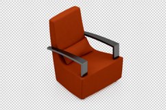 Isometric Arm Chair 3D isolated render Product Image 1