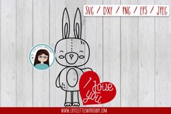 Love bunnysvg, dxf, png, eps Product Image 1
