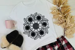 Floral Mandala SVG | Sunflower SVG Mandala Design Product Image 6