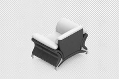 Isometric Arm Chair 3D isolated render Product Image 1