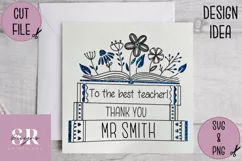 Thank you teacher card | Paper cutting | teacher card SVG Product Image 2