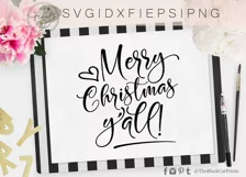 Merry Christmas Yall SVG DXF PNG EPS Product Image 6
