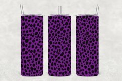 Violet Leopard Texture Tumbler Wrap Sublimation Product Image 1