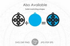 Earrings svg, floral earrings svg, Teardrop Earrings Product Image 3