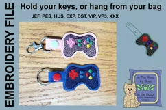 ITH Gamer Controller Vinyl Key Fob or Bag Tag - Snap Tab Product Image 1