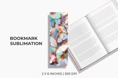3D Butterflies And Floral Bookmark Sublimation Product Image 1
