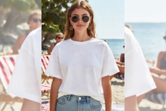 4th Of July White T-Shirt Mockup Product Image 2