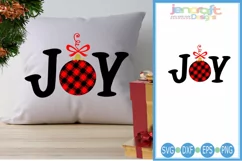 Christmas SVG - Plaid JOY Christmas SVG Holiday design Product Image 1