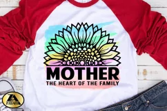 Mom Sublimation Mothers day PNG Mother Watercolor Sunflower Product Image 5